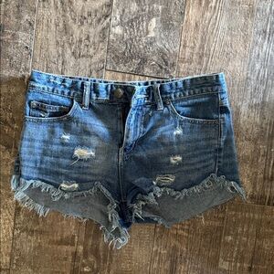 Free People Blue Denim Shorts